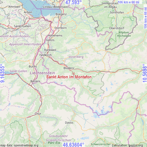 Sankt Anton im Montafon on map