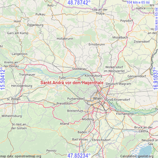 Sankt Andrä vor dem Hagenthale on map