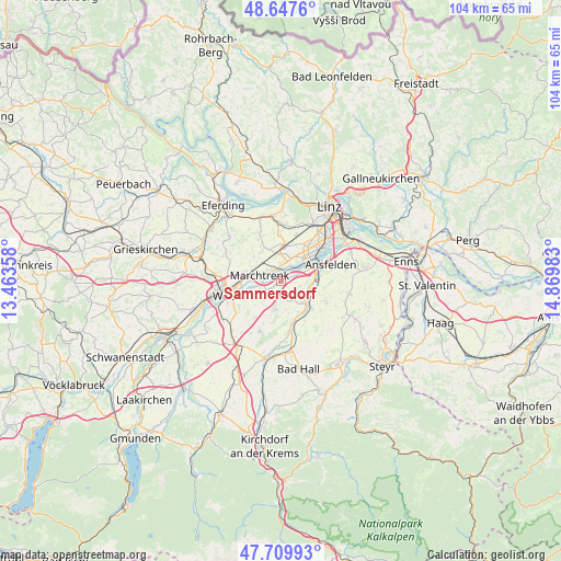 Sammersdorf on map