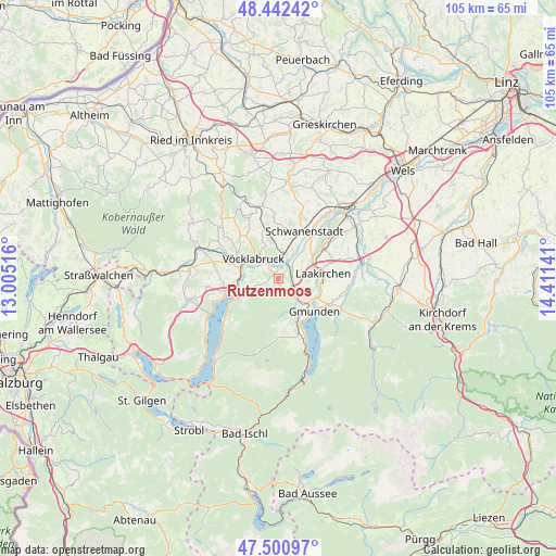 Rutzenmoos on map