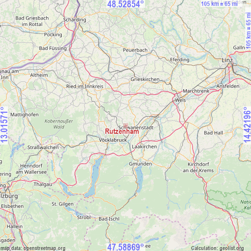 Rutzenham on map