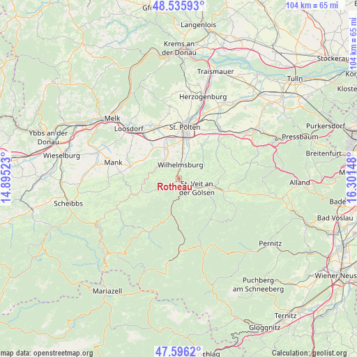 Rotheau on map