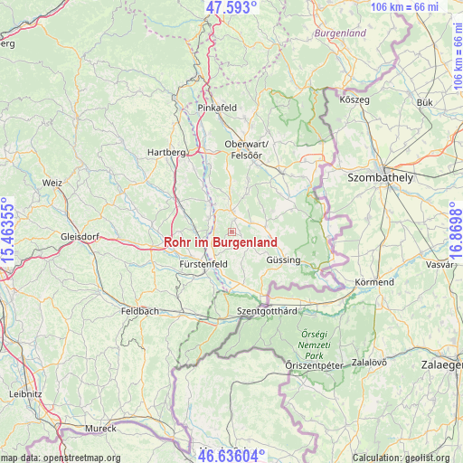 Rohr im Burgenland on map