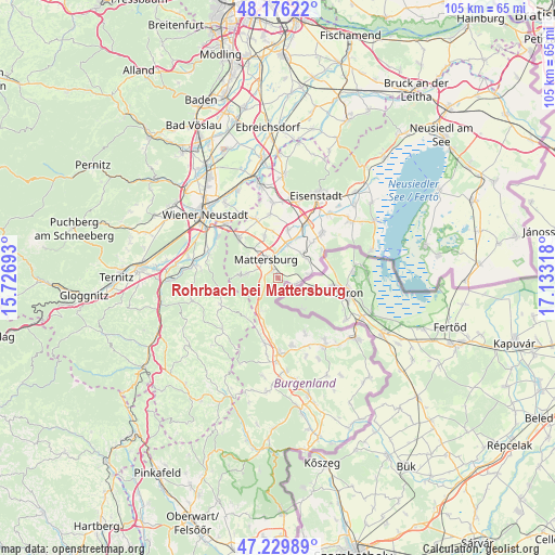 Rohrbach bei Mattersburg on map