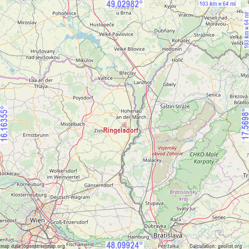 Ringelsdorf on map