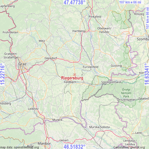 Riegersburg on map