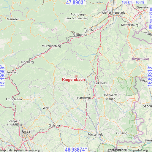Riegersbach on map