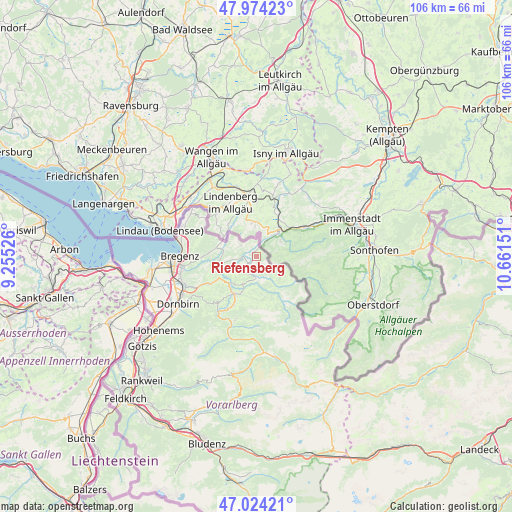 Riefensberg on map