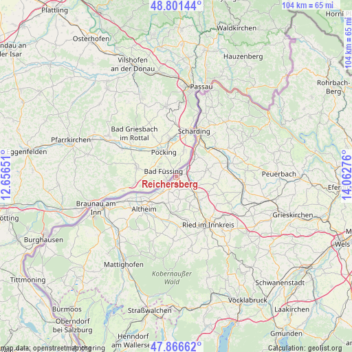 Reichersberg on map