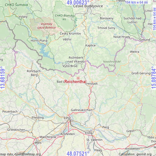 Reichenthal on map