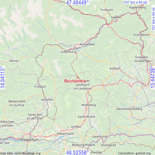 Reichenfels on map