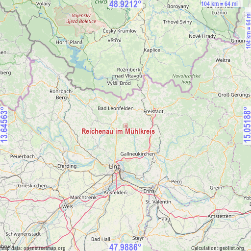 Reichenau im Mühlkreis on map