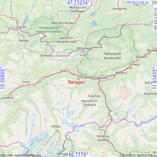 Ranggen on map