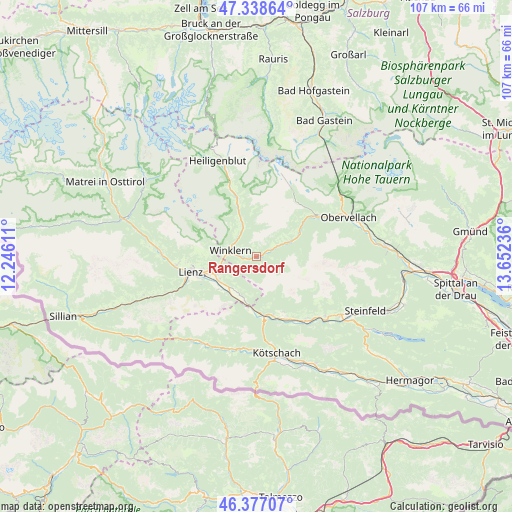Rangersdorf on map