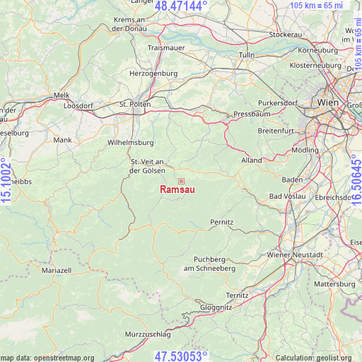 Ramsau on map