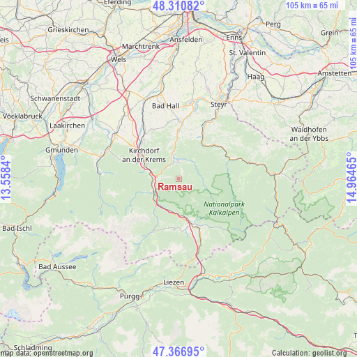 Ramsau on map