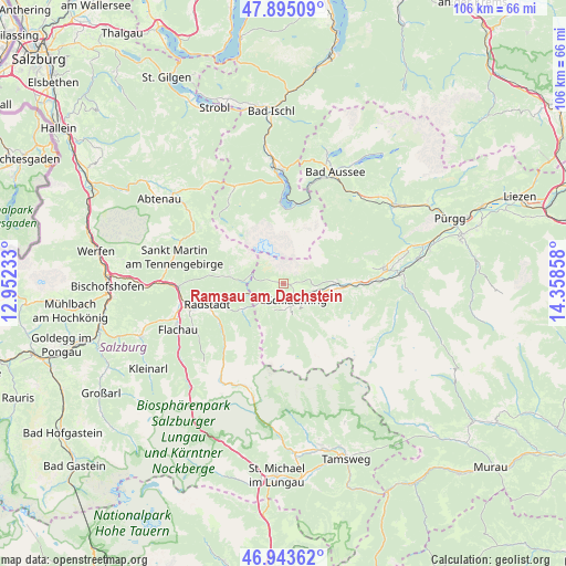Ramsau am Dachstein on map