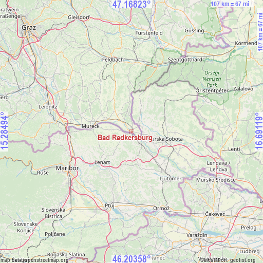 Bad Radkersburg on map