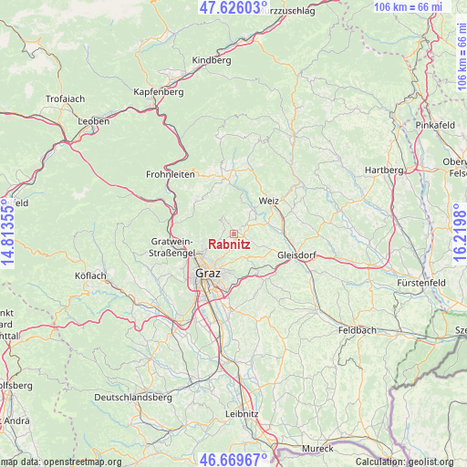 Rabnitz on map