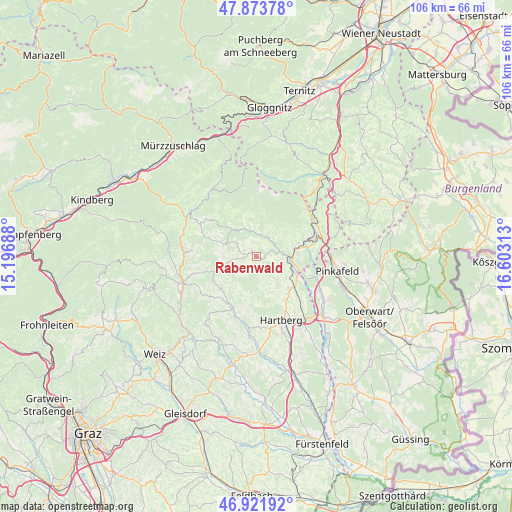 Rabenwald on map