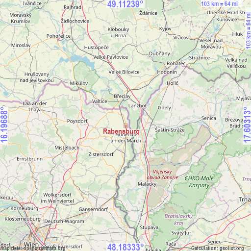 Rabensburg on map