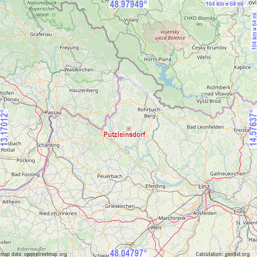Putzleinsdorf on map
