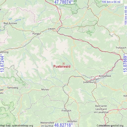 Pusterwald on map