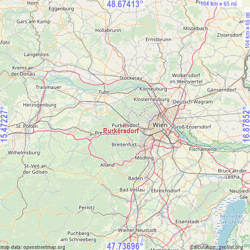 Purkersdorf on map