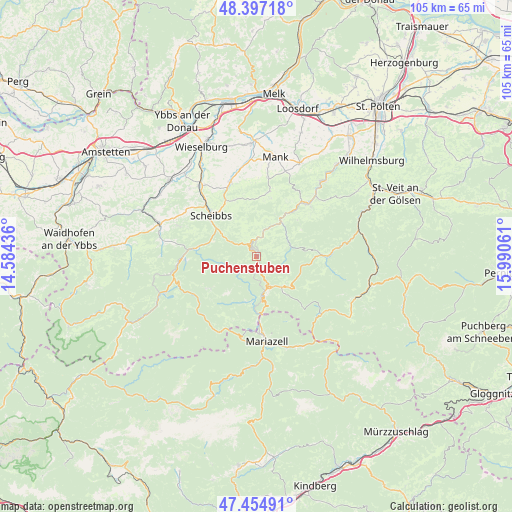 Puchenstuben on map