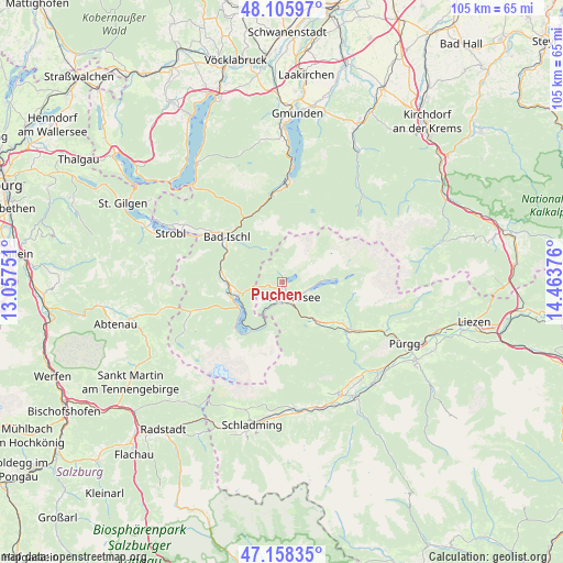 Puchen on map