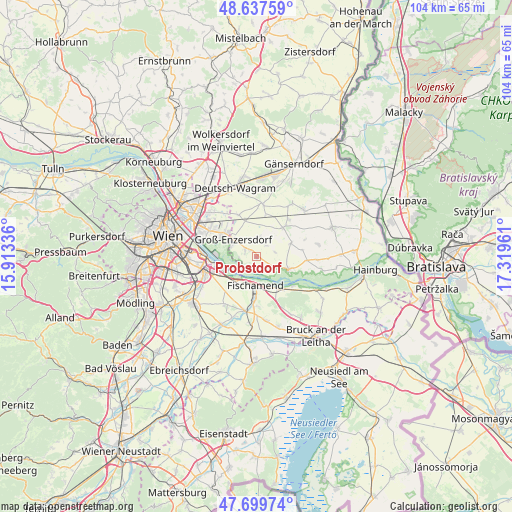 Probstdorf on map