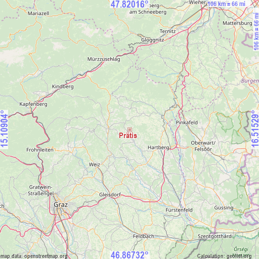 Prätis on map