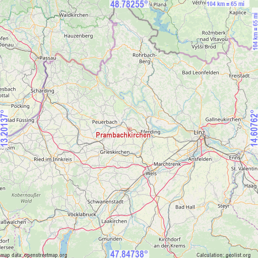 Prambachkirchen on map