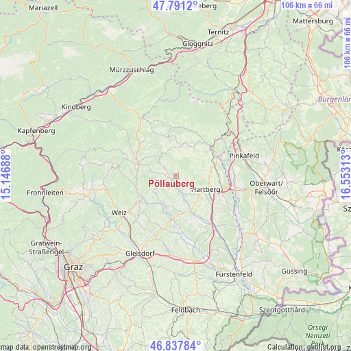 Pöllauberg on map