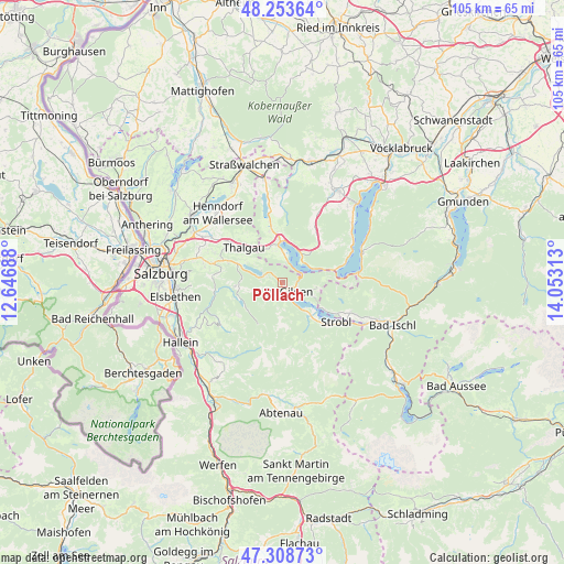Pöllach on map