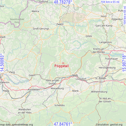 Pöggstall on map