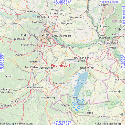 Pischelsdorf on map