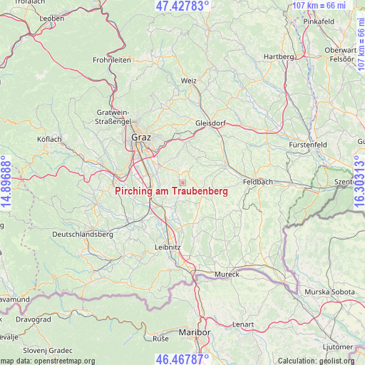 Pirching am Traubenberg on map