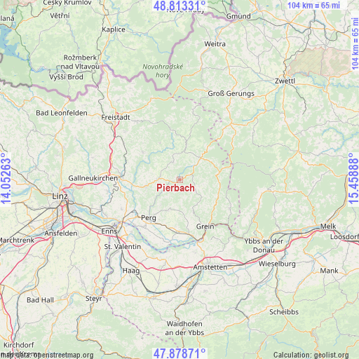 Pierbach on map