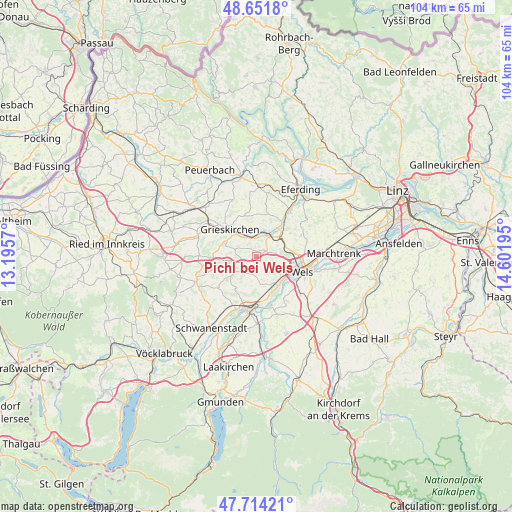 Pichl bei Wels on map