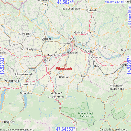 Piberbach on map