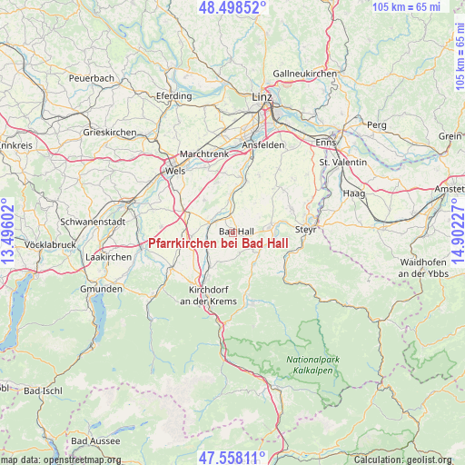 Pfarrkirchen bei Bad Hall on map