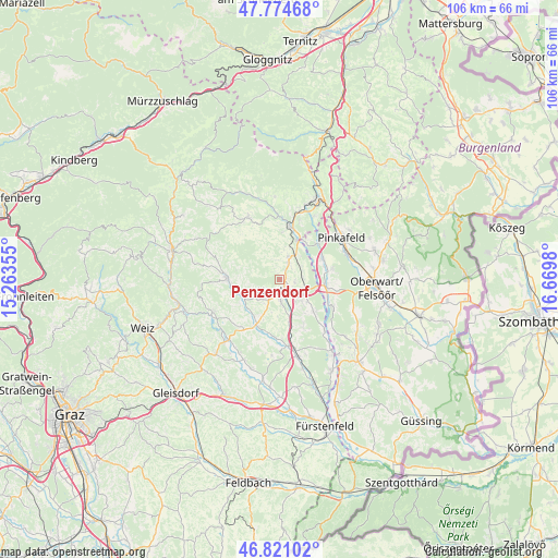 Penzendorf on map