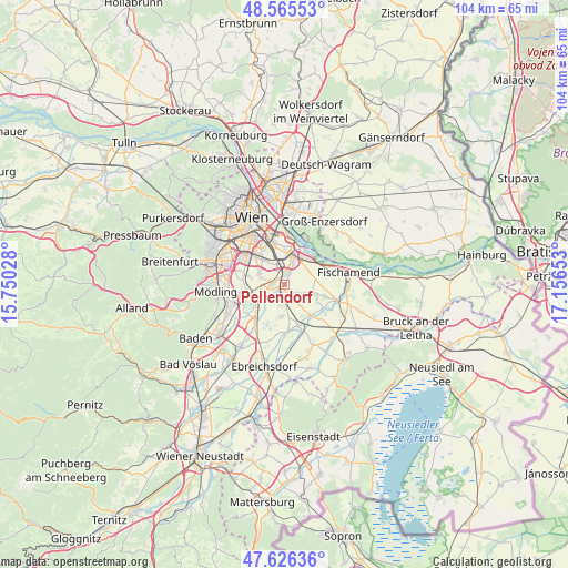 Pellendorf on map