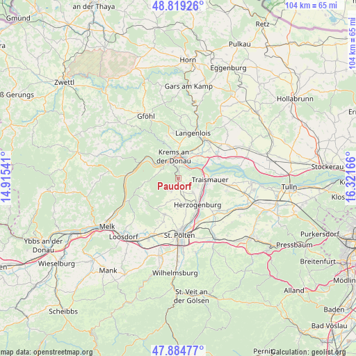 Paudorf on map
