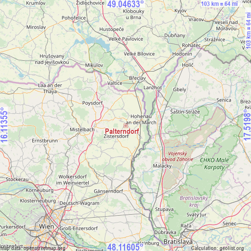 Palterndorf on map