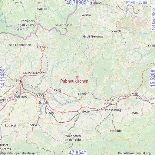 Pabneukirchen on map