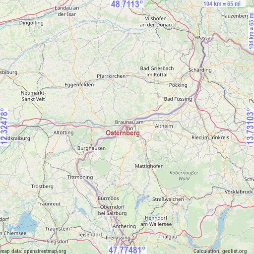 Osternberg on map