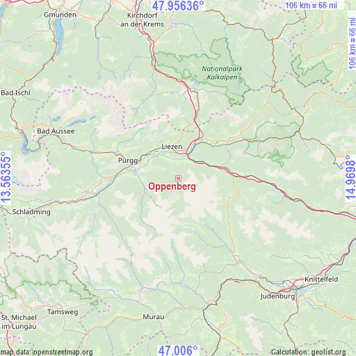 Oppenberg on map