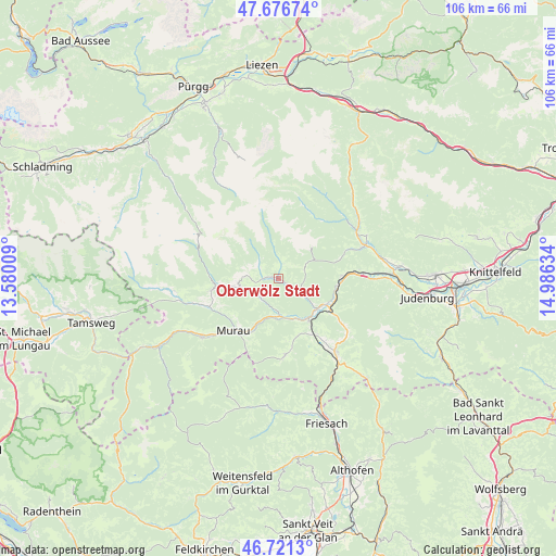 Oberwölz Stadt on map